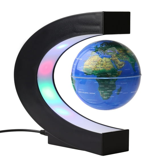 3" LED C‑shaped Magnetic Anti‑gravity Floating Globe Map For Desk Decoration (EU 100240V )