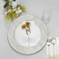 thumbnail image 2 of 13" Charger Plates - Set of 24 - White with Lace Embossed Rim Plastic Chargers, Rustic Modern Disposable Round Acrylic Serving Trays For Dinner Wedding Party Events, 2 of 17