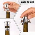 thumbnail image 2 of Advancent Juego de 2 tapones para botellas de vino y cerveza de acero inoxidable de alta dureza y resistentes a la oxidación. Barra de herramientas, 2 of 6
