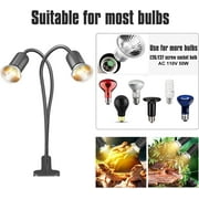 Haokaini Reptile Heat Lamp, Dual-UVA UVB Turtle Heat Lamp, 360° Dimmable Heat Lamp for Turtle Tank, Bearded Dragon Reptiles Turtle Lizard Snake