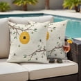 thumbnail image 5 of Bees Honeycomb Pillow Covers 2 Pack Branch Spring Flower Plant Vintage Letter Pillowcase Waterproof Outdoor Throw Pillow Cover for Patio Garden Square Cushion 16”x16”, 5 of 9