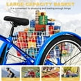 thumbnail image 2 of 24 inch  Mountain Tricycle for Adults, 3 Wheeled 7-Speed Mountain Tricycle 24/26/27.5 Inch Men's Women's Tricycles Cruiser Bike Featuring Disc Brakes, Cargo Basket, 2 of 8