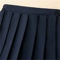 thumbnail image 6 of SGFCWSX Girls 3-Piece School Uniform Set, Kids Short Sleeve Collared Shirt with Bow Tie and Pleated Skirt Outfit Navy Size 7-8 Years, 6 of 8
