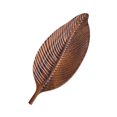 thumbnail image 3 of Bandeja de madera para servir frutas, forma de hoja, decorativa, rústica, para aperitivos, para salón de té, hotel, banquetes, cenas y fiestas., 3 of 9