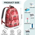 thumbnail image 5 of Pink Strawberry Plants Fruit Backpack for School,Cute School Bag,Schoolbag with Adjustable Shoulder Straps & Padded Back,16.9 Inch, 5 of 5