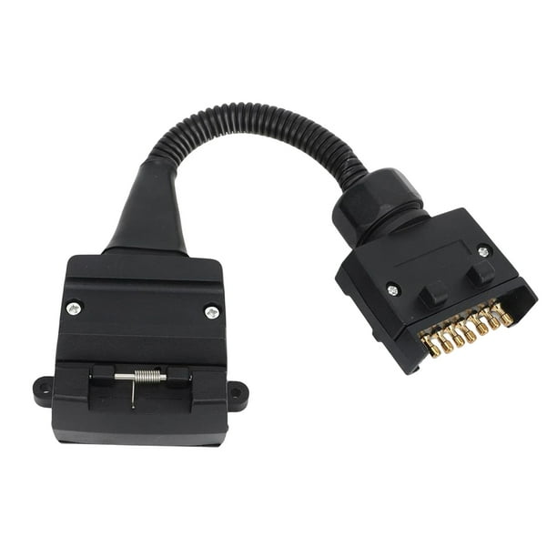 Ustyle 7Pin Flat Plug To 12Pin Socket Plastic Professional Male /Female Adaptor Trailer