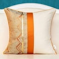 thumbnail image 2 of Funda de cojín de terciopelo con diseño geométrico de rayas doradas de 18 x 18 pulgadas, funda de almohada lumbar moderna de lujo, funda de almohada decorativa para sofá, sala de estar,, 2 of 5