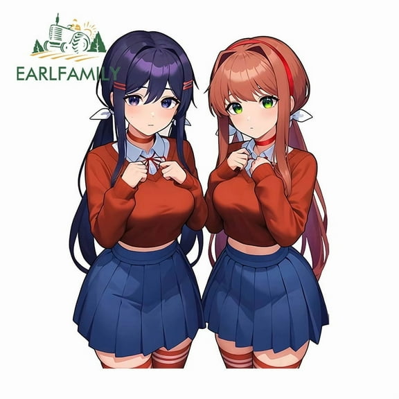 EARLFAMILY 5.1" Mita Miside Anime Lovely Car Sticker Motorcycle Helmet Windows Truck Fashionable JDM Vinyl Decal Funny Scratch-Proof Street Signs