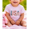 thumbnail image 5 of Distressed USA Flag Shirt for Women Girls Kids Vintage Patriotic 4th of July Family Matching Tee Pink Shirt 3T, 5 of 9