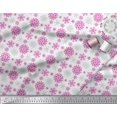 thumbnail image 3 of Soimoi Poly Georgette Fabric Snowflake Artistic Print Sewing Fabric Yard 42 Inch Wide, 3 of 3