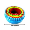 thumbnail image 3 of Plastic Cookie Cutter Color Set (Random Colors) Round, Cookie Cutter Set Cutter Set Multi Size Sandwich Fondant Cake Vegetable Shapes Cutter Set, 3 of 4