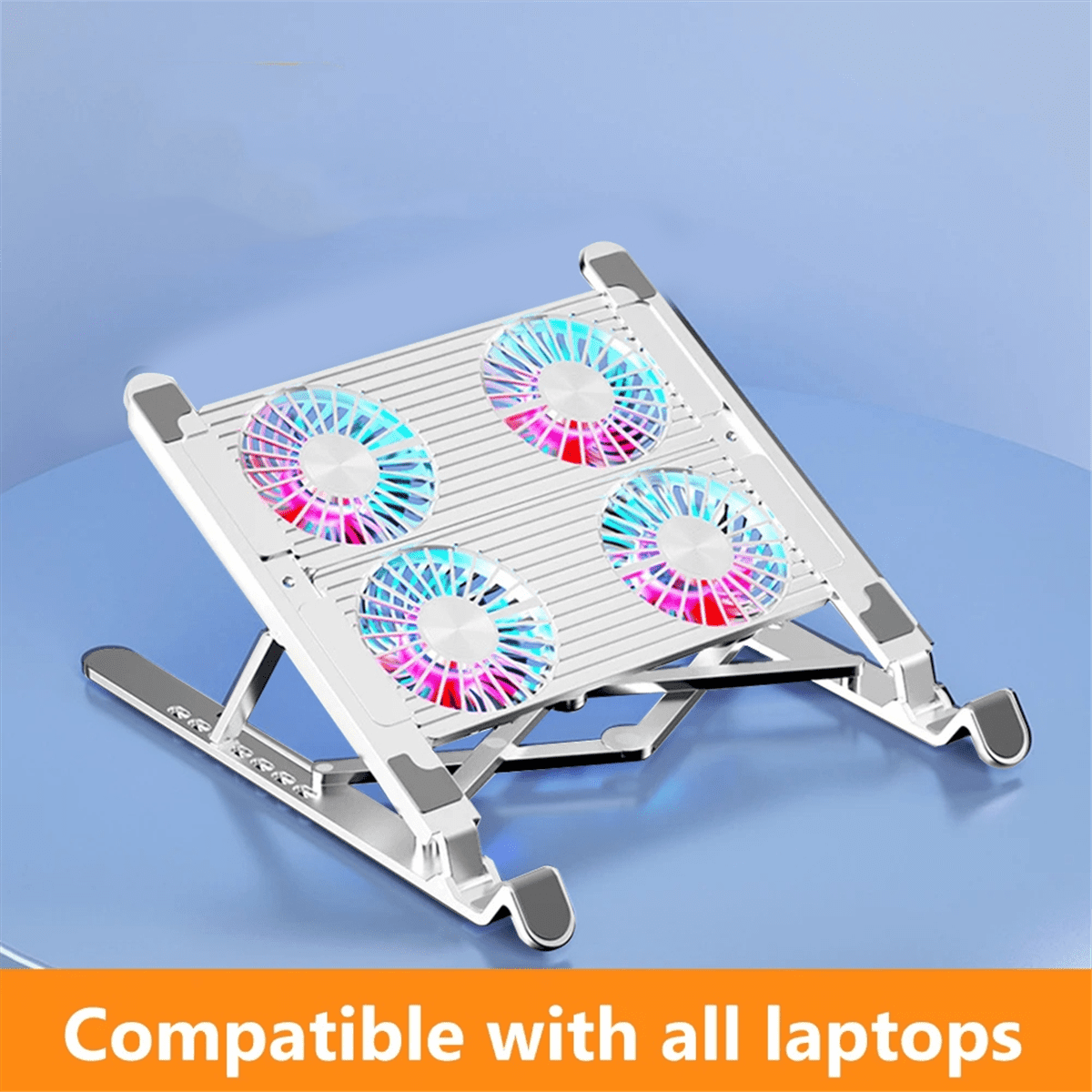 Laptop Cooling Stand Foldable with 4 RGB Silent Fans