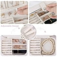 thumbnail image 1 of Caja de joyería. Estuche de almacenamiento peque?o organizador de joyas de viaje para anillos, pendientes, collares, pulseras, caja de regalo de joyería de cuero sintético de primera calidad para ni?as W ShuxiuWang 8390614283992, 1 of 1