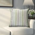 thumbnail image 2 of Ox Bay Ariya Green/Purple Chevron Cotton Adult Decorative Throw Pillow, 2 of 7