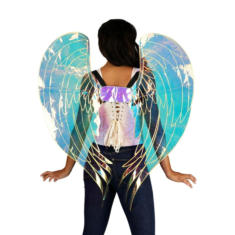 Adult Iridescent Costume Angel Wings