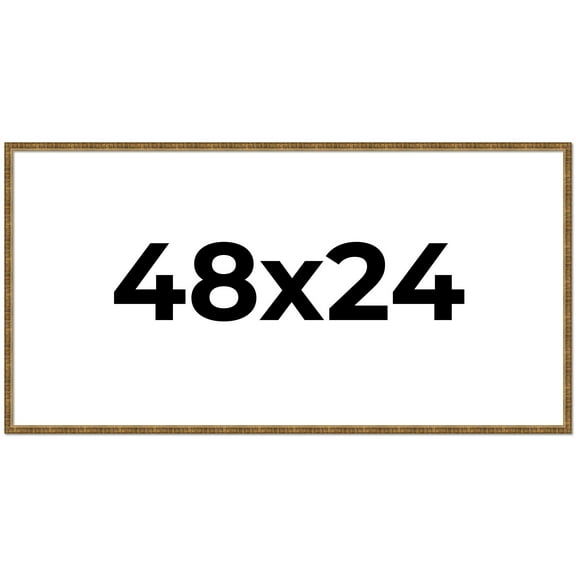 48x24 Frame Gold Picture Frame - Complete Modern Photo Frame Includes UV Acrylic Shatter Guard