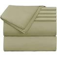 thumbnail image 7 of Hearth & Harbor Extra Deep Pocket 6-Piece 1800 Thread Count Sage Microfiber Sheet Sets, Queen, 7 of 7