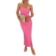 thumbnail image 1 of Vestido PRETTYGARDEN XL Strapless Ajustado de Canalé Maxi Rosa, 1 of 7