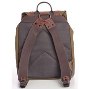 TimberWolf Vintage Daypack Backpack w/ Waxed Canvas, Laptop Compartment, Water-Resistant Lining, Leather Trim, Adjustable Straps & Front Zipper Pocket – The Daypack