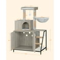 thumbnail image 5 of Cat Litter Box Enclosure with Cat Tree, 4-in-1 Modern Cat House CB81005B, 5 of 7