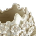 thumbnail image 5 of DecMode 17" Floral 3D Cream Ceramic Vase with Iridescent Glaze, 5 of 10