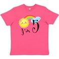 thumbnail image 3 of Inktastic I'm 5- Fifth Birthday Sun Rainbow Youth T-Shirt, 3 of 5