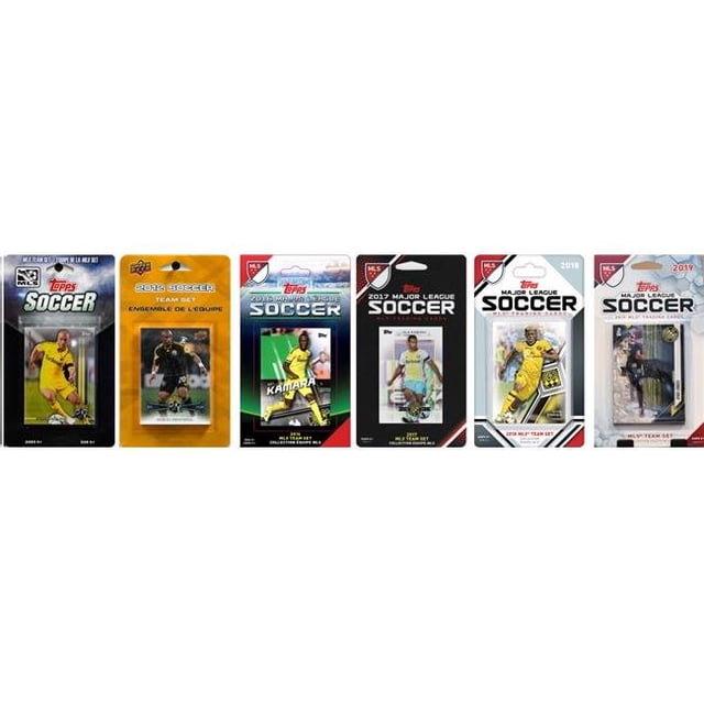 C&I Collectables CREW619TS MLS Columbus Crew 6 Different Licensed Trading Card Team Set