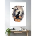 thumbnail image 2 of Cat Sit On Pumpkins Poster Wall Art, Modern Wall Decor For Living Room Bedroom, 8x12 UNFRAMED, 2 of 3