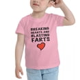 thumbnail image 3 of Breaking Hearts and Blasting Farts Funny Toddler T-Shirts for Boys Girls (Pink, Youth L), 3 of 5