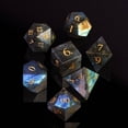 thumbnail image 4 of Cusdie Set of 7 Handmade Stone Dice, 16mm Polyhedral Stone D&D Dice Set with Leather Box, DND Dices for Collection, 4 of 5