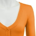 thumbnail image 2 of YEMAK Women's Cropped Bolero 3/4 Sleeve Button Down Cardigan Sweater CO129-LOR-M, 2 of 11