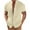 Khaki, variant on BADHUB Cotton Linen Shirt for Men Loose Fit Short Sleeve Button Down Shirt Soild Color Lightweight Beach Shirt Summer Hippie Tops