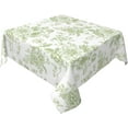 thumbnail image 1 of Sage Green Floral Tablecloth 60x60 Inch Square Vintage Chinoiserie Flower Green Toile Table Cloth Spring Decorative Polyester Stain Resistance Table Cover for Party Picnic Kitchen Decor, 1 of 6