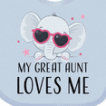 thumbnail image 4 of Inktastic Elephant My Great Aunt Loves Me Boys or Girls Baby Bib, 4 of 4