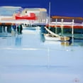 thumbnail image 2 of Penny, Craig Trewin 15x15 Gold Ornate Wood Framed with Double Matting Museum Art Print Titled - Port Fairy Moorings 2, 2 of 4