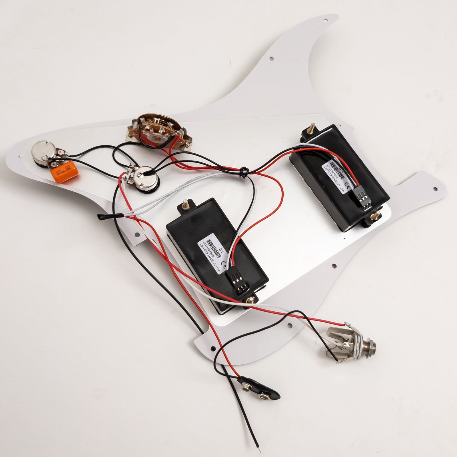 HH Guitar Prewired Loaded Pickguard, with Active Alnico 5 Humbucker Pickup, for Strat Guitar