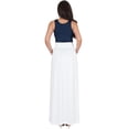 thumbnail image 5 of KOH KOH Long Flowy Cute Modest High Empire Waist Full Floor Length Pockets Casual Semi Formal Vintage Work Office Workwear Maxi Skirt For Women Ivory White X-Small US 2-4 NT325, 5 of 7