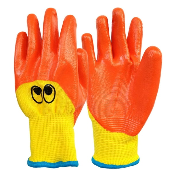 1 par de guantes de jardinería transpirables para niños, juego de guantes de jardinería para no niños para de 4 a 8 años A kusrkot Guantes de jardineria