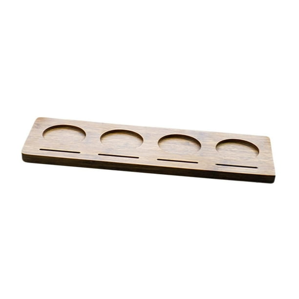 Soporte de vidrio con forma de cono, ahorra espacio, bandeja de exhibición, soporte para tazas de cóctel, para cocina, restaurante, encimera, buffet 34 cm x 115 cm x 2 cm