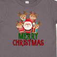 thumbnail image 4 of Inktastic Merry Christmas Santa Reindeer Boys or Girls Toddler T-Shirt, 4 of 5