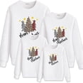 thumbnail image 2 of Matching Family Christmas Tree Print Long Sleeve Sweatshirt Casual Pullover Tops, 2 of 8