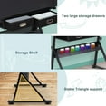 thumbnail image 6 of CRXX Adjustable Drafting Table with Stool, Tilting Drawing Desk Artist Table with Storage Drawers, Art Craft Workstation for Home Office Reading, Writing, Crafting,Black, 6 of 9