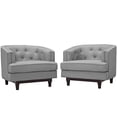 thumbnail image 2 of Modway Coast Armchairs Set of 2 in Light Gray, 2 of 5