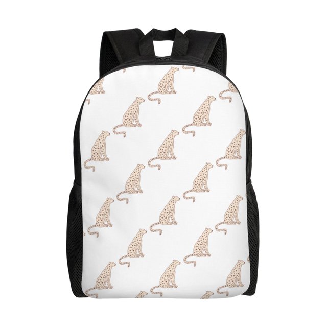 Disketp Leopard Print Mochila Unisex de Apertura Lateral Completa, Mochila para Laptop para Escuela, Trabajo y Viajes