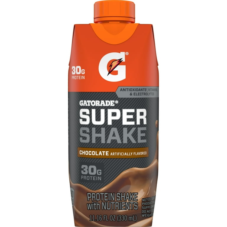 Gatorade Super Shake, Chocolate, 30g Protein, 11.16 fl oz Carton