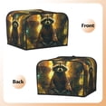 thumbnail image 3 of Honeii Tree Meditating Raccoon Print 4 slice Toaster Cover, Two Slice Toaster Dust-proof Cover For Kitchen Small Appliance and Fingerprint Protection, 3 of 7