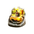 thumbnail image 3 of Rotating Train Desktop Ornament - Glowing Light & Music Holiday Village Scene Decor, Resin Xmas Festive Atmosphere Decor, USB/Battery Powered(I), 3 of 8