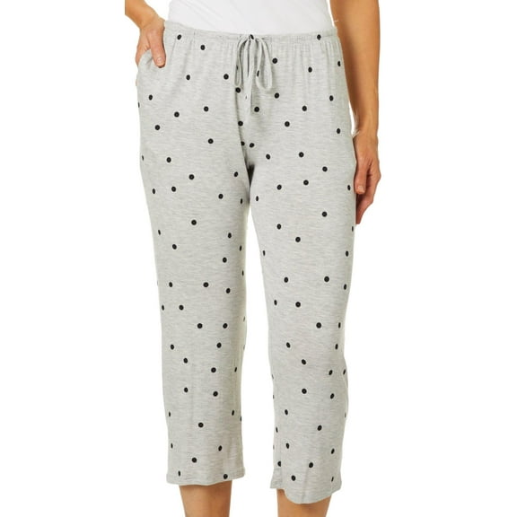 Ellen Tracy Womens Essentials Polka Dot Pajama Capris 33''W X 66''L
