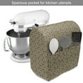 thumbnail image 2 of Earth Tones Stand Mixer Cover, Maze Pattern with Geometric Shapes Squares Contemporary Illustration, Kitchen Appliance Organizer Bag Cover with Pockets, 5 Quarts, Umber Pale Yellow, by Ambesonne, 2 of 4