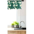 thumbnail image 3 of Ambesonne Floral Valance Pack of 2, Lotus Flower Petals and Stem, 54"X18", Forest Green Multicolor, 3 of 4